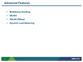 4141
Advanced Features
 MultiQueue Handling
 SR-IOV
 VXLAN Offload
 Dynamic Load Balancing
 