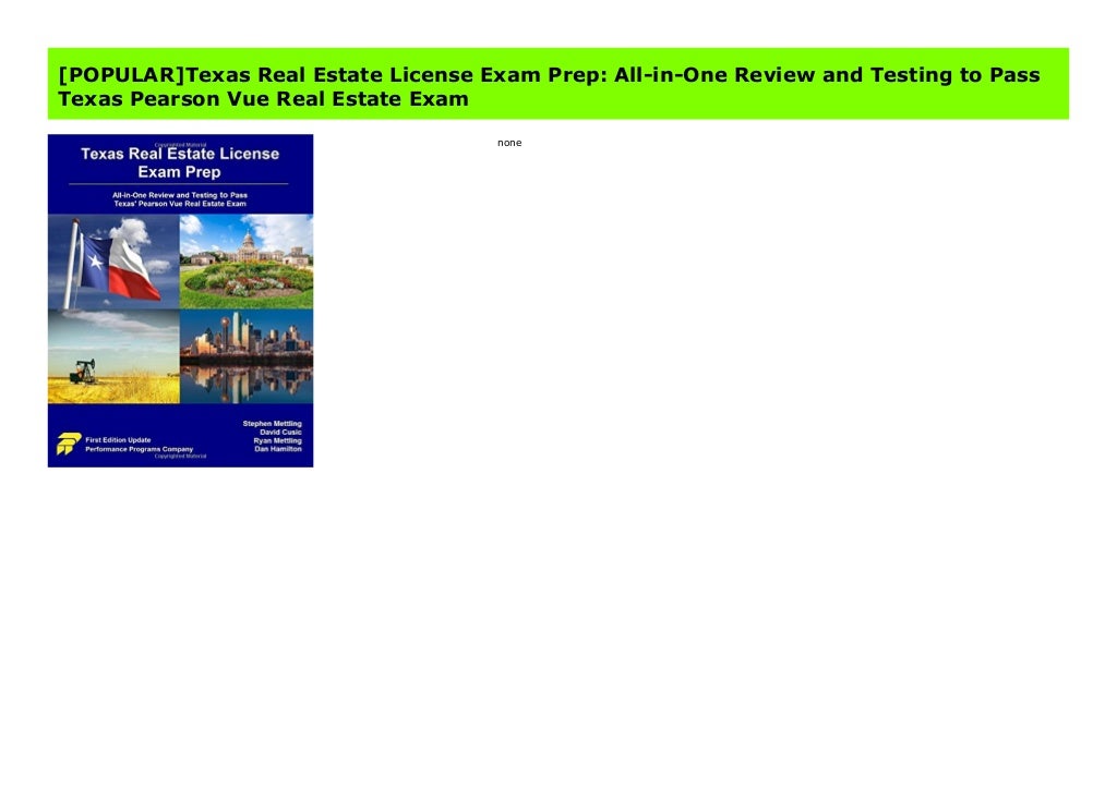[POPULAR]Texas Real Estate License Exam Prep AllinOne Review and T…