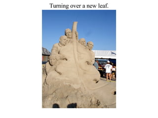 Turning over a new leaf. 