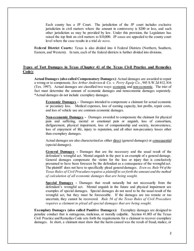 Texas Civil Litigation Quick Reference Guide | DOCX