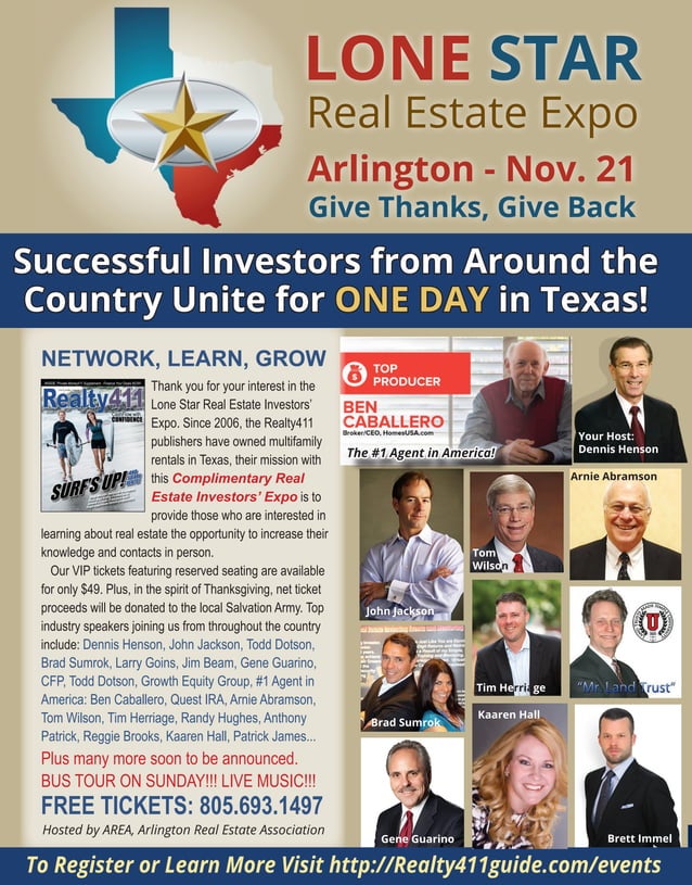 Lone Star Real Estate Investors' Expo Giving Thanks, Giving Back to…