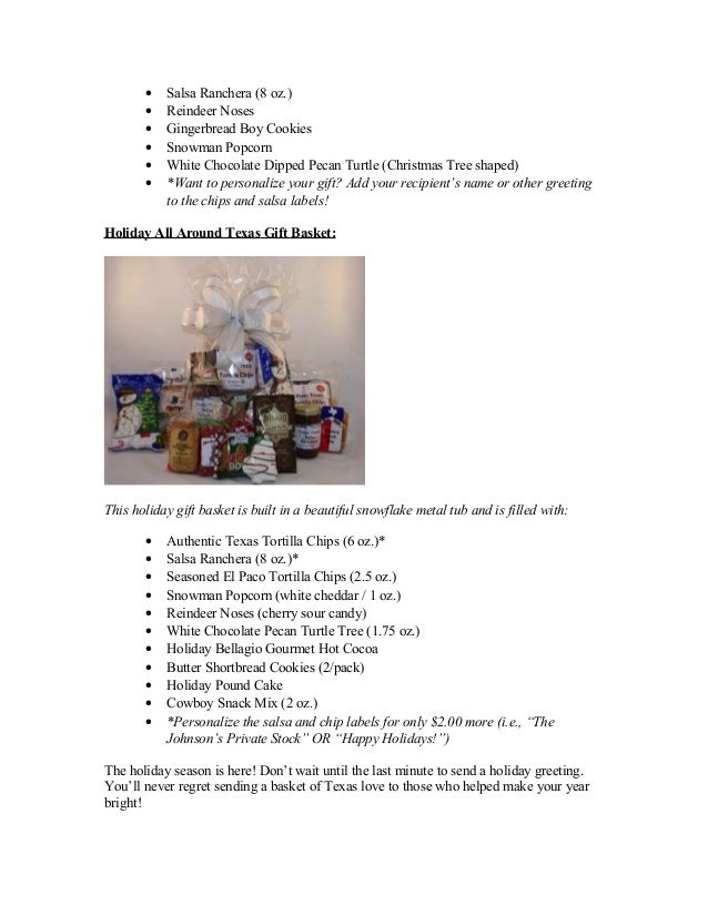 Texas Gift Baskets and Gift Ideas for Texans