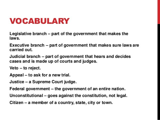 Which branch of government makes laws?