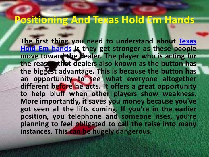 Texas hold em hands
