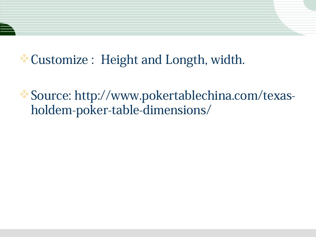 Texas holdem poker table dimensions
