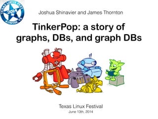 TinkerPop: a story of
graphs, DBs, and graph DBs
Joshua Shinavier and James Thornton
Texas Linux Festival
June 13th, 2014
 