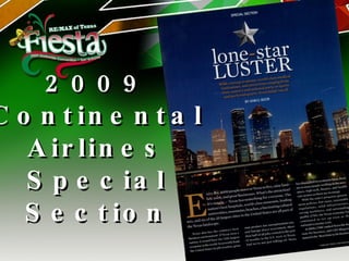 2009 Continental Airlines Special Section 