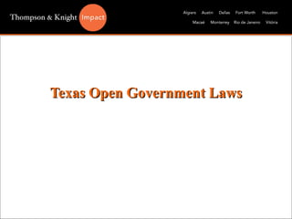 Texas Open Government Laws 