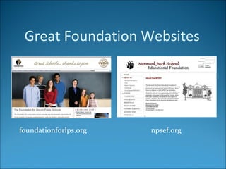 Great Foundation Websites foundationforlps.org npsef.org 