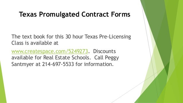 Texas Promulgated Contract Forms texas-promulgated-contract-forms