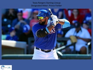 Texas Rangers Starting Lineup
Designated Hitter: Prince Fielder