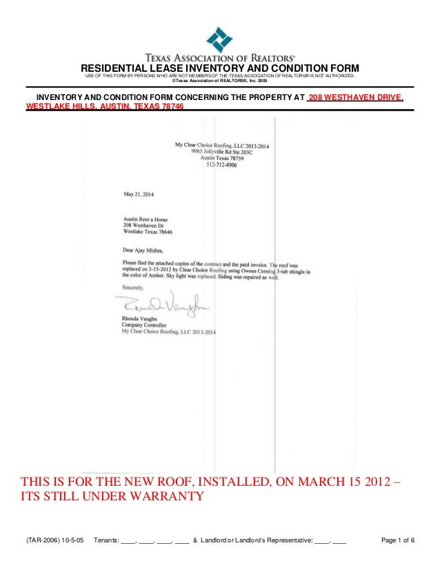 texas realtor association inventory and move in condition form ins inventory landlord