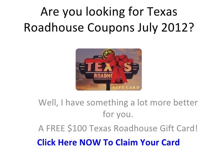 Texas Roadhouse Coupons July 2012