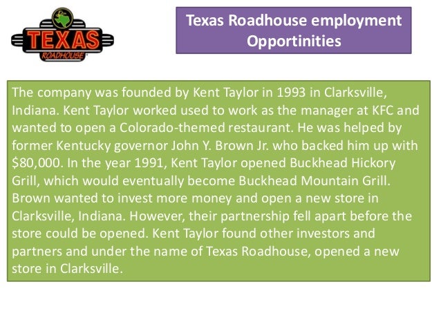 texas roadhouse employment application