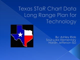 Texas STaR Chart DataLong Range Plan for Technology By: Ashley Rials Sour Lake Elementary Hardin Jefferson ISD 
