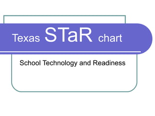 Texas   STaR  chart School Technology and Readiness 
