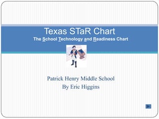 Texas STaR ChartThe School Technology and Readiness Chart Patrick Henry Middle School By Eric Higgins 