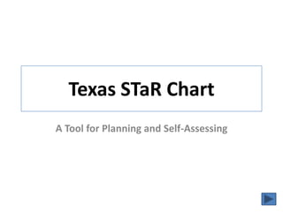 Texas STaR Chart A Tool for Planning and Self-Assessing 