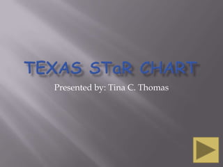 Texas STaR Chart Presented by: Tina C. Thomas 