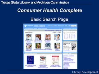 Basic Search Page Consumer Health Complete 