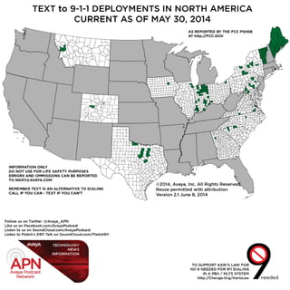 Text to 911 Deployments in America