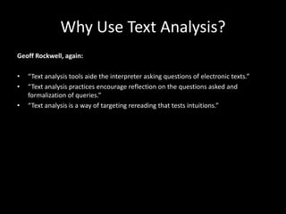 Introduction to Text Analysis | PPTX