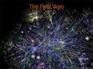 The Real Web




               http://en.wikipedia.org/wiki/File:Internet_map_1024.jpg
 