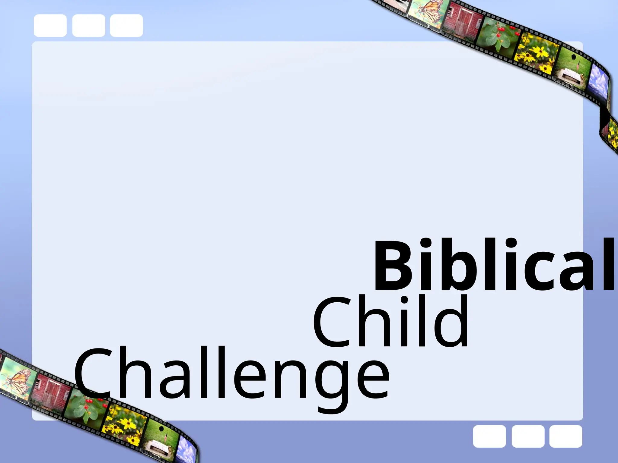 Biblical
Child
Challenge
 