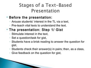 Text based Presentation Technique for ESL teachers | PPT | Educational ...