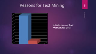 Reasons for Text Mining
Collections of Text
Structured Data
5
 