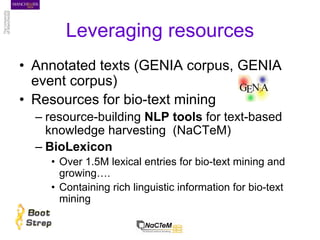 Text mining tools for semantically enriching scientific literature