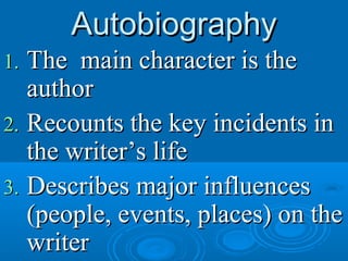 Text structure-l4-autobiography-v-biography | PPT