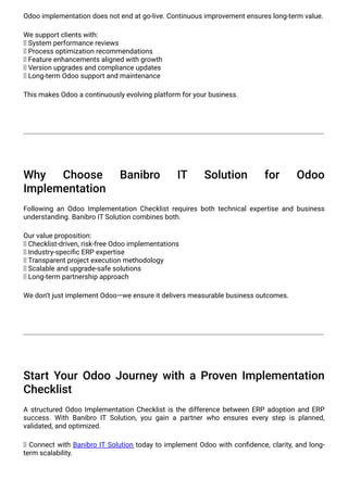 Odoo Implementation Checklist: A Strategic ERP Blueprint for Business ...