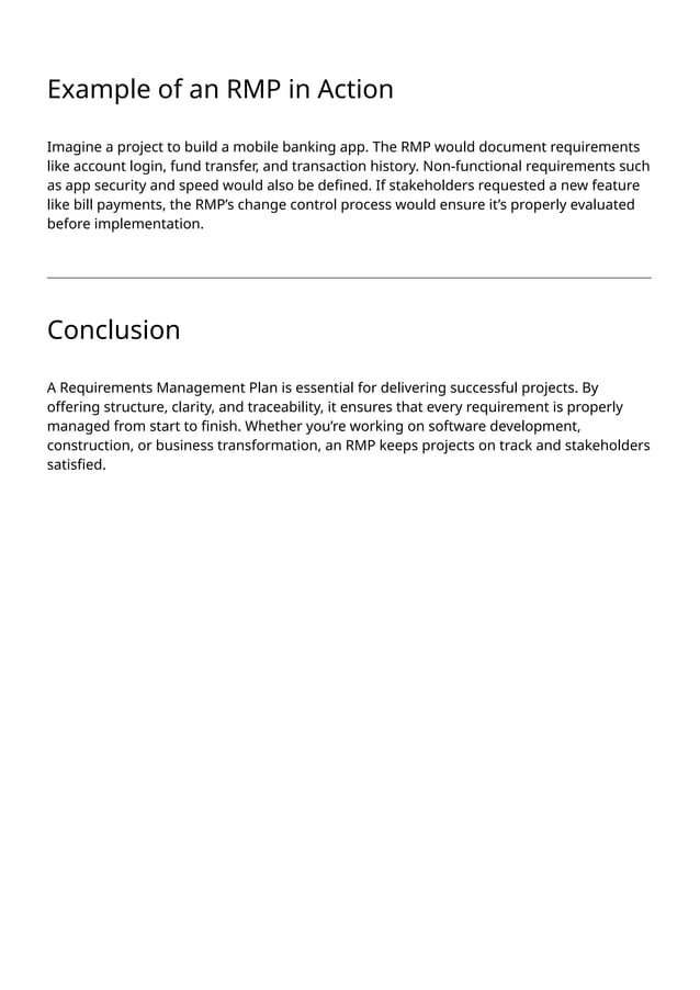 Requirements Management Plan: A Complete Guide | PDF