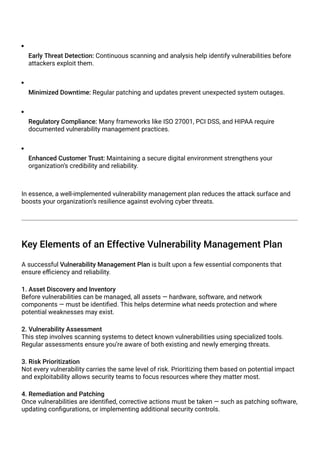 Understanding the Imporatnce of Vulnerability Management Plan | PDF