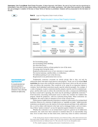 Username: Gale PooleyBook: Real Estate Principles: A Value Approach, 4th Edition. No part of any book may be reproduced or 
transmitted in any form by any means without the publisher's prior written permission. Use (other than pursuant to the qualified 
fair use privilege) in violation of the law or these Terms of Service is prohibited. Violators will be prosecuted to the full extent of 
the law. 
 
