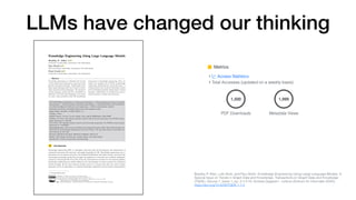 To Graph or Not to Graph Knowledge Graph Architectures and LLMs | PDF
