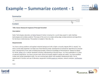Example – Summarize content - 1




                   26
 