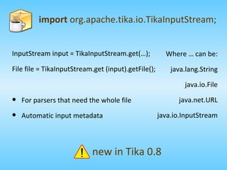Text and metadata extraction with Apache Tika | PPT