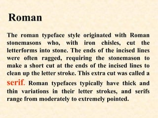 Roman Letterforms Text and typography | PPT