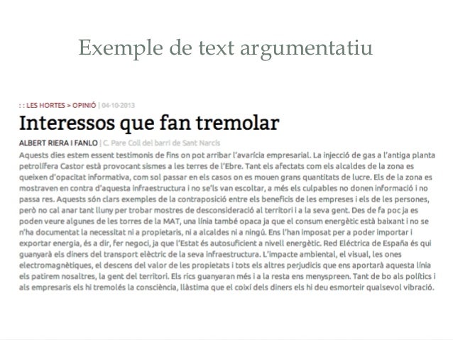 Resultat d'imatges de text argumentatiu