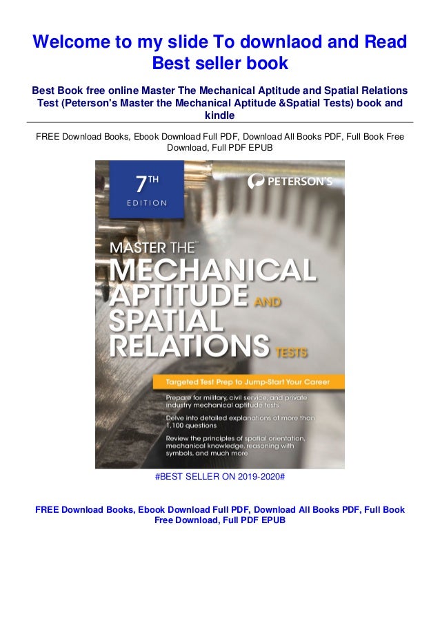Textbook master the mechanical aptitude and spatial relations test