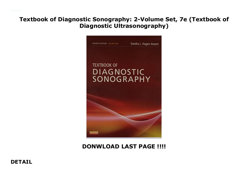 Textbook of Diagnostic Sonography 2Volume Set, 7e (Textbook of