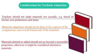 Textbook Adaptation evaluation and practice | PPTX