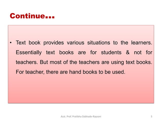 Textbook analysis : By Asst. Prof. Pratibha Dabhade-Raysoni | PDF