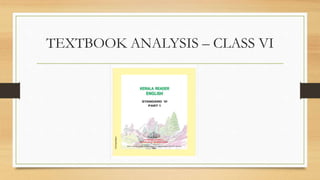 TEXTBOOK ANALYSIS – CLASS VI
 