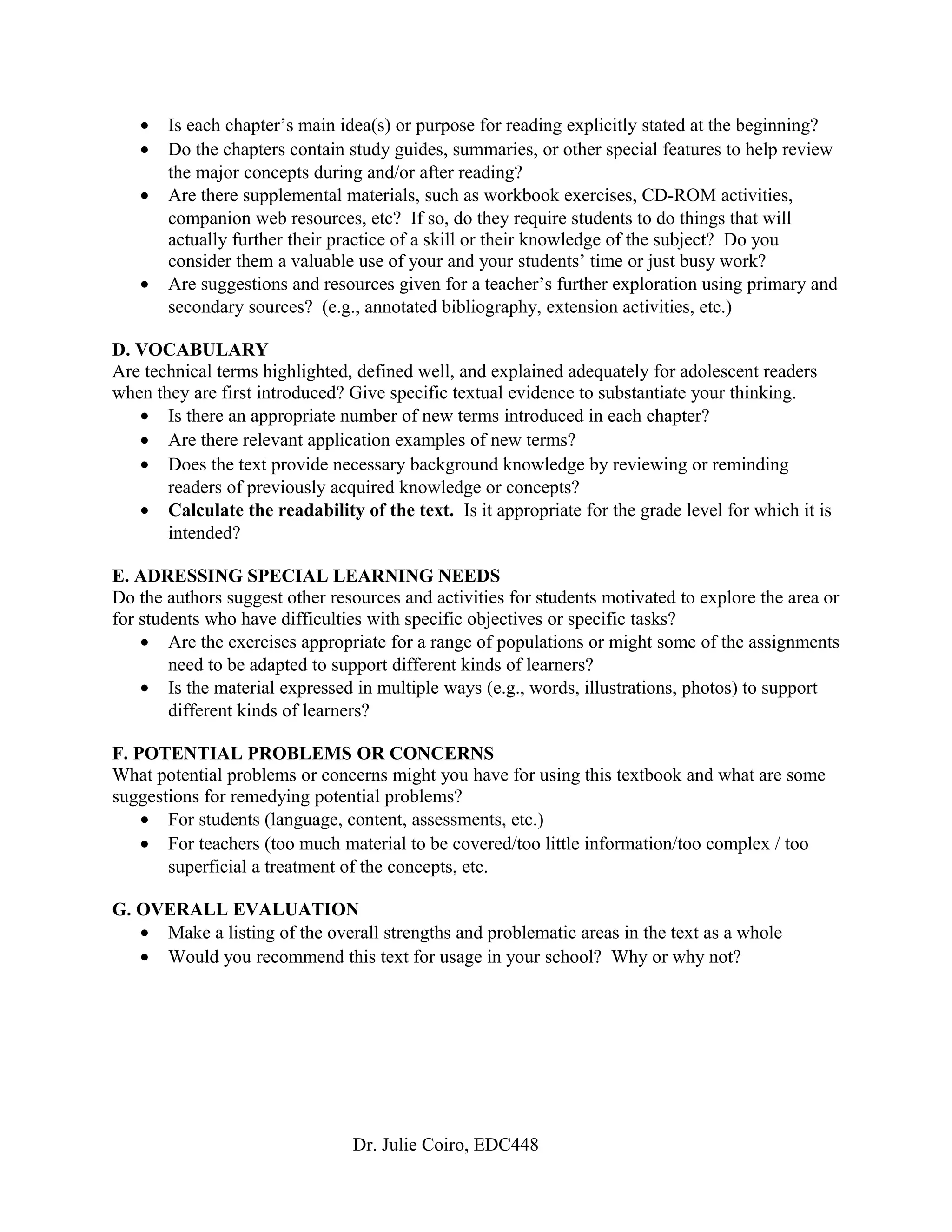 Textbook analysis in class(1) | DOC