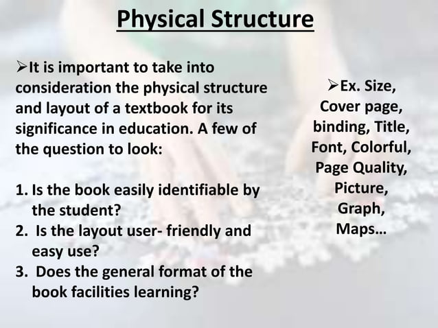 Textbook analysis: criteria and its application | PPTX