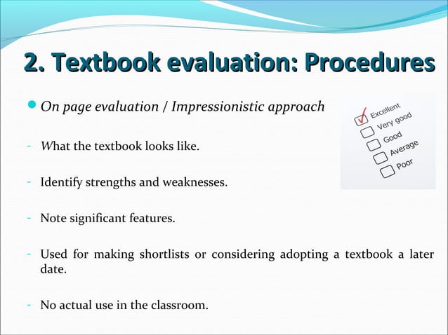 Textbook Evaluation In Efl Esl Ppt