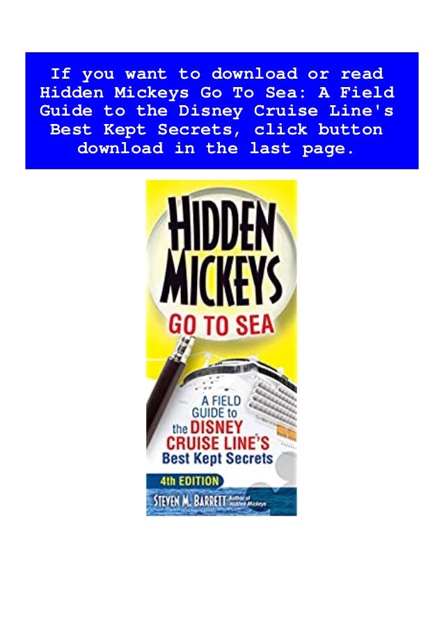 Textbook Hidden Mickeys Go To Sea A Field Guide To The Disney Cruise